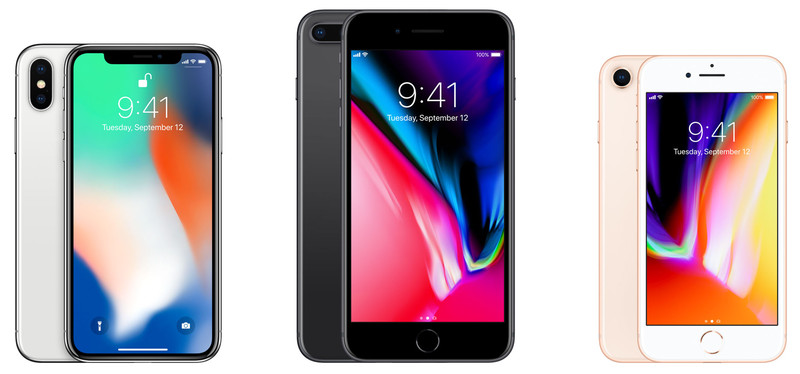 iPhone X  vs. iPhone 8 vs. iPhone 8 Plus